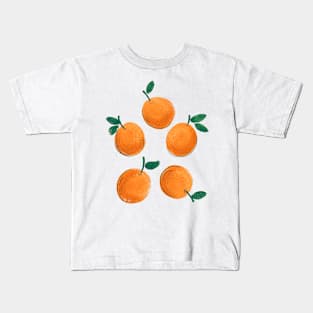 Cute Retro Oranges Kids T-Shirt